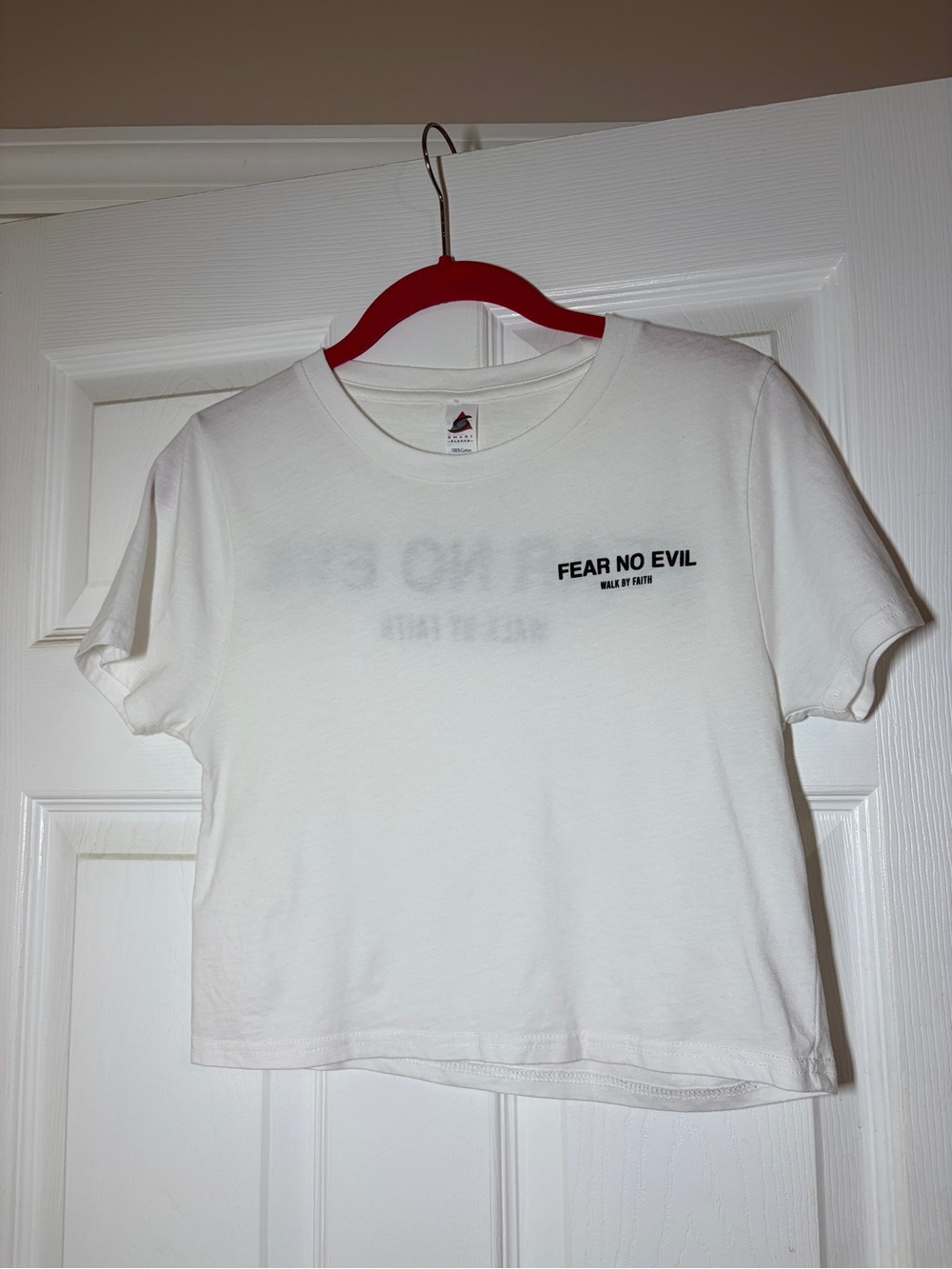 Fear no Evil - SMART BLANKS White 100% Cotton Crewneck Tee - XS